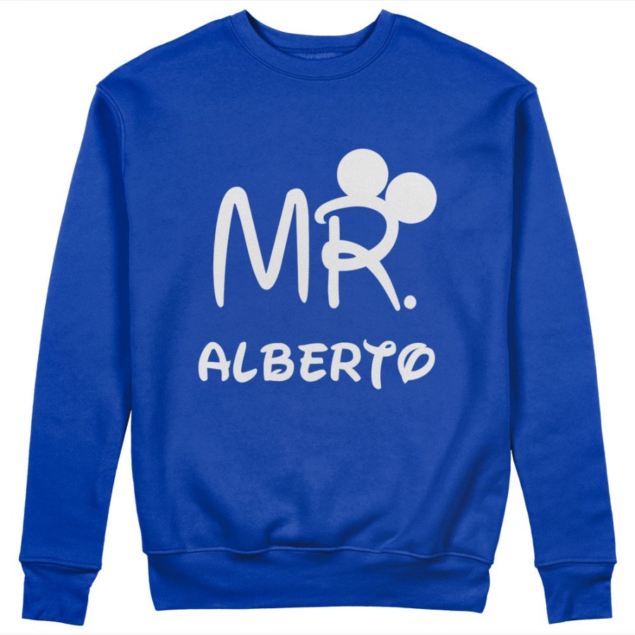 Felpa uomo personalizzabile con nome mr con orecchie Love