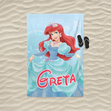 Telo mare personalizzato con nome ariel Cartoon
