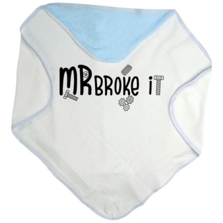 Accappatoio neonato mr mrs broke it