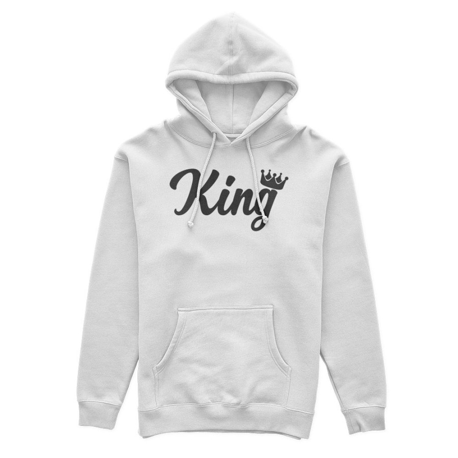 Felpa uomo personalizzabile con nome king con corona Love