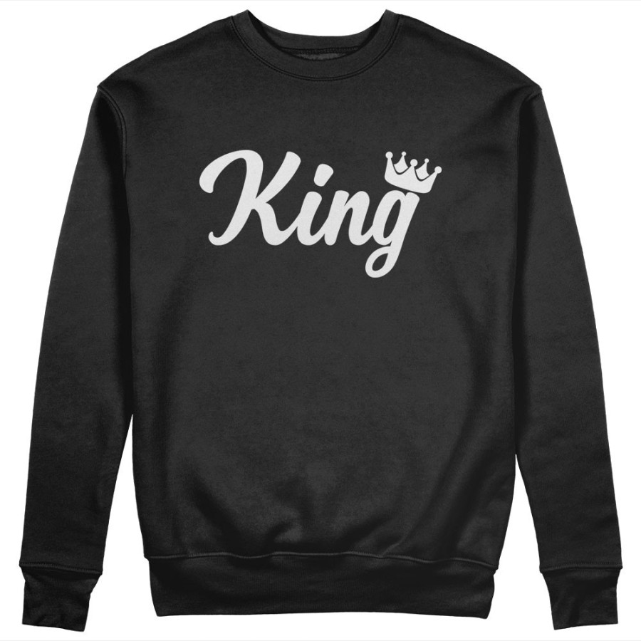 Felpa uomo personalizzabile con nome king con corona Love