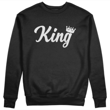 Felpa uomo personalizzabile con nome king con corona Love