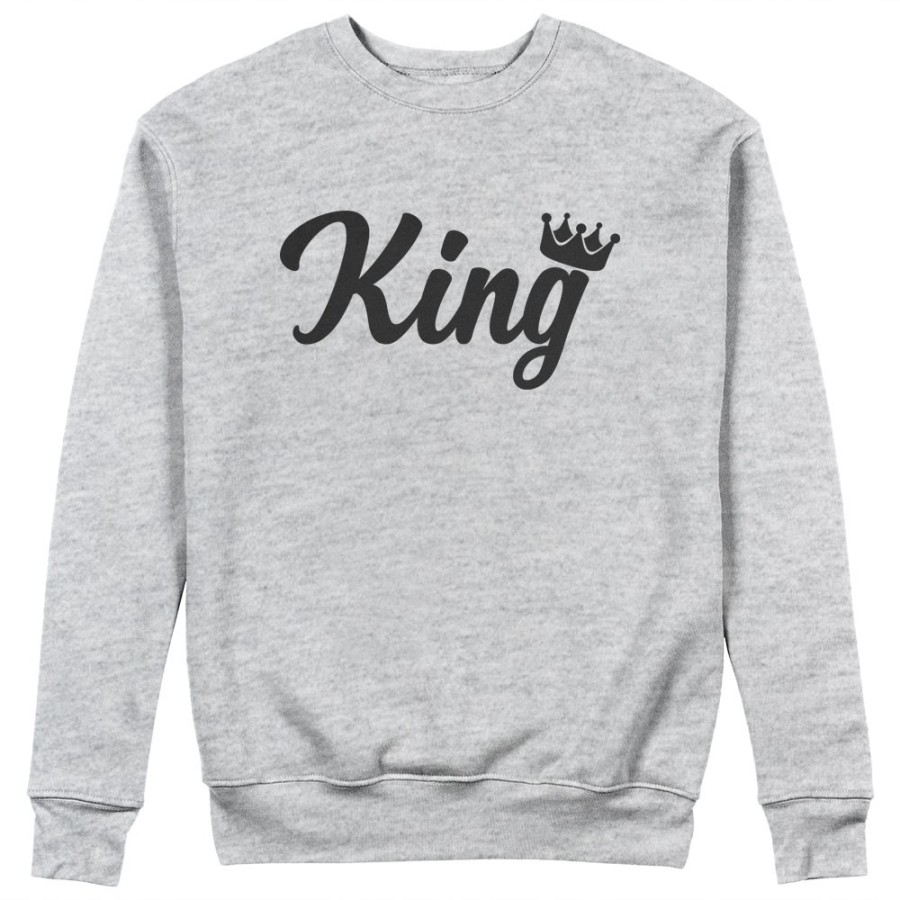 Felpa uomo personalizzabile con nome king con corona Love