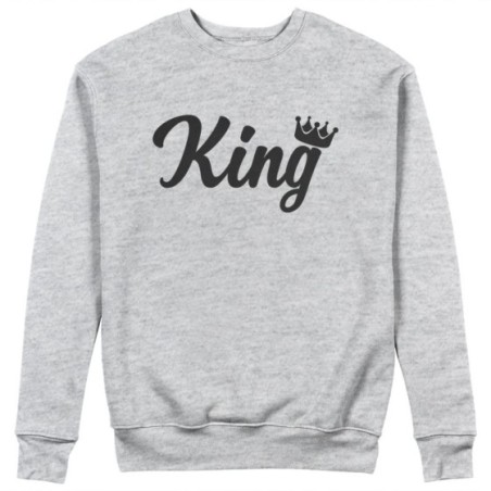 Felpa uomo personalizzabile con nome king con corona Love
