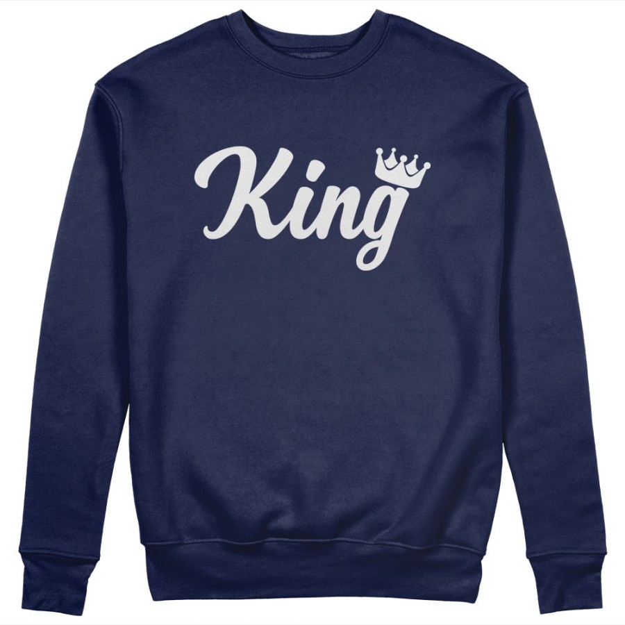 Felpa uomo personalizzabile con nome king con corona Love