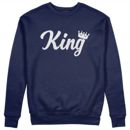 Felpa uomo personalizzabile con nome king con corona Love