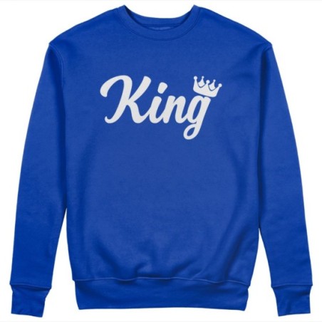 Felpa uomo personalizzabile con nome king con corona Love