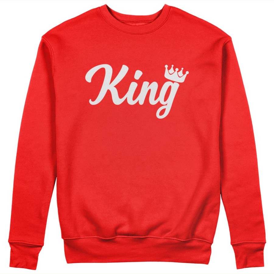 Felpa uomo personalizzabile con nome king con corona Love