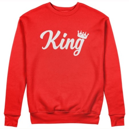 Felpa uomo personalizzabile con nome king con corona Love
