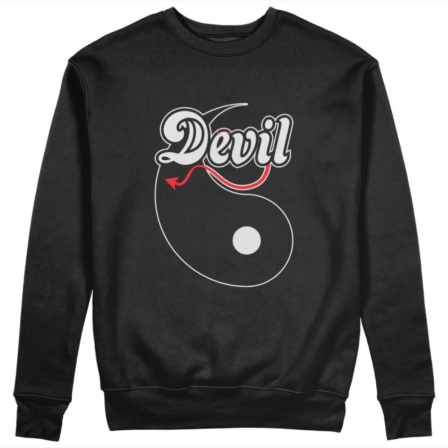 Felpa uomo personalizzabile con nome yin devil Love
