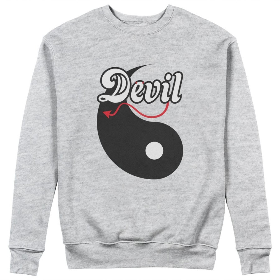 Felpa uomo personalizzabile con nome yin devil Love