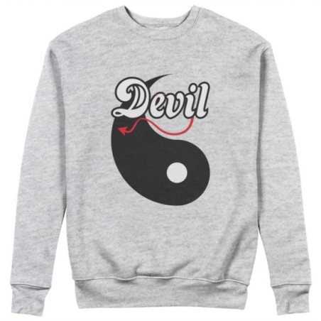 Felpa uomo personalizzabile con nome yin devil Love