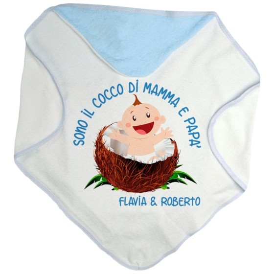 Accappatoio neonato sono il cocco la cocca di mamma e papà Per la famiglia