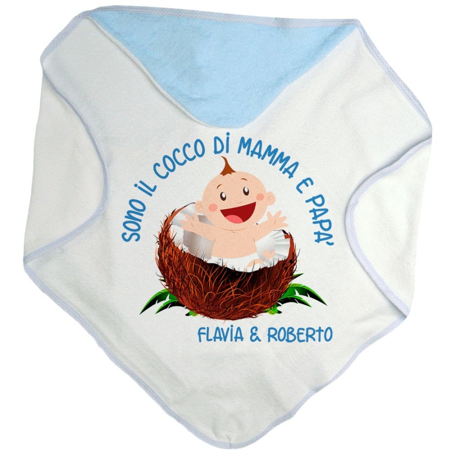 Accappatoio neonato sono il cocco la cocca di mamma e papà Per la famiglia