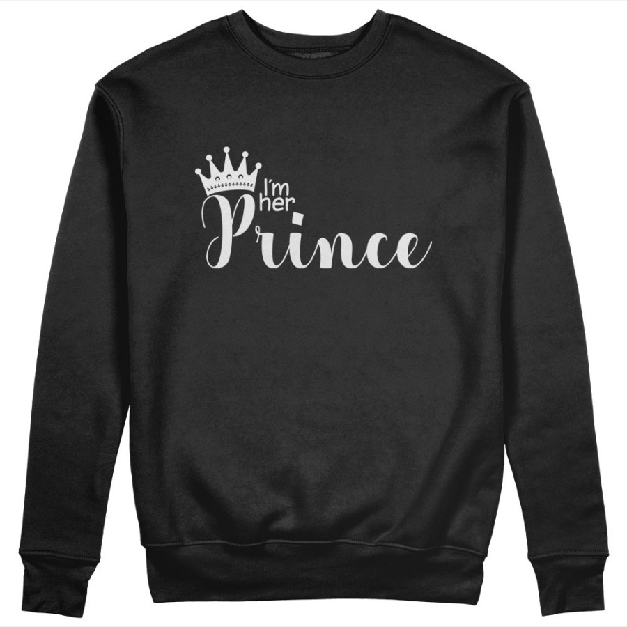 Felpa uomo personalizzabile con nome i'm her prince Love