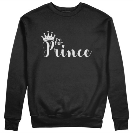 Felpa uomo personalizzabile con nome i'm her prince Love