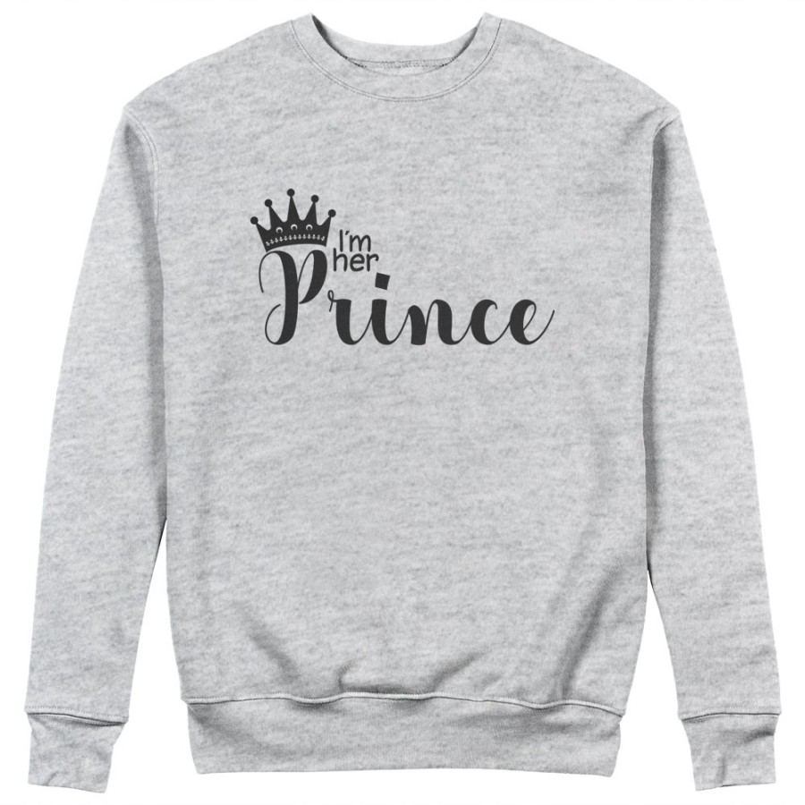 Felpa uomo personalizzabile con nome i'm her prince Love