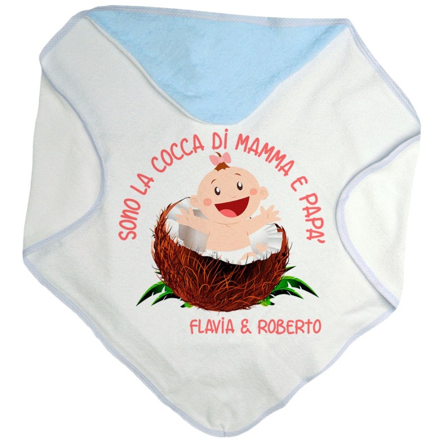 Accappatoio neonato sono il cocco la cocca di mamma e papà Per la famiglia