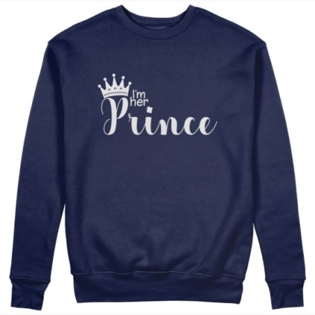 Felpa uomo personalizzabile con nome i'm her prince Love