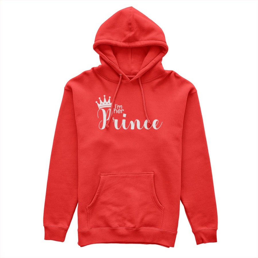 Felpa uomo personalizzabile con nome i'm her prince Love