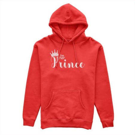 Felpa uomo personalizzabile con nome i'm her prince Love