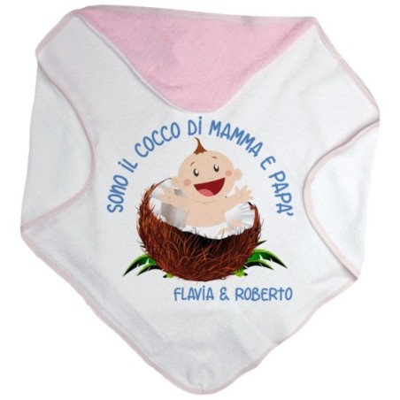 Accappatoio neonato sono il cocco la cocca di mamma e papà Per la famiglia