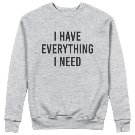 Felpa uomo personalizzabile con nome i have everything i need Love