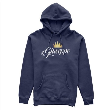 Felpa uomo personalizzata con nome e corona k Love