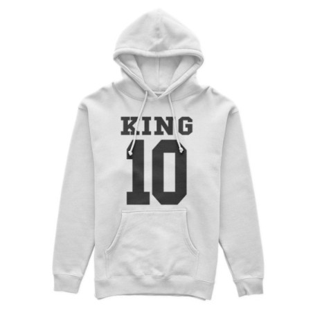 Felpa uomo personalizzata con nome e numero king Love