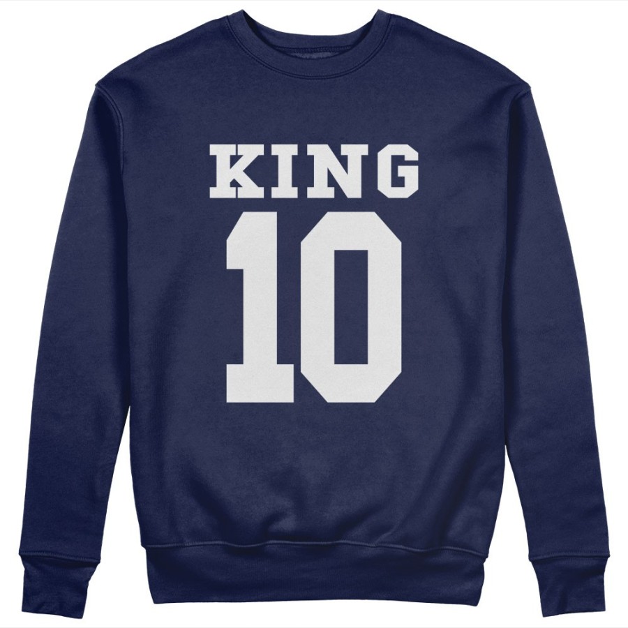 Felpa uomo personalizzata con nome e numero king Love