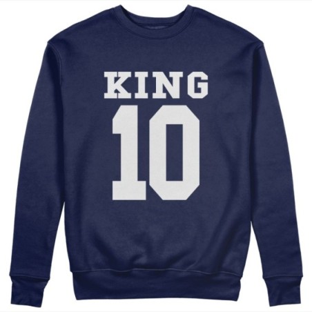 Felpa uomo personalizzata con nome e numero king Love