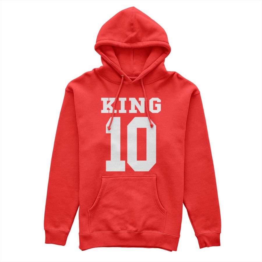 Felpa uomo personalizzata con nome e numero king Love