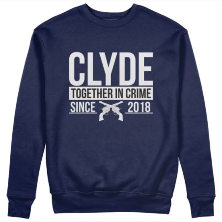 Felpa uomo personalizzata con anno clyde together in crime since Love