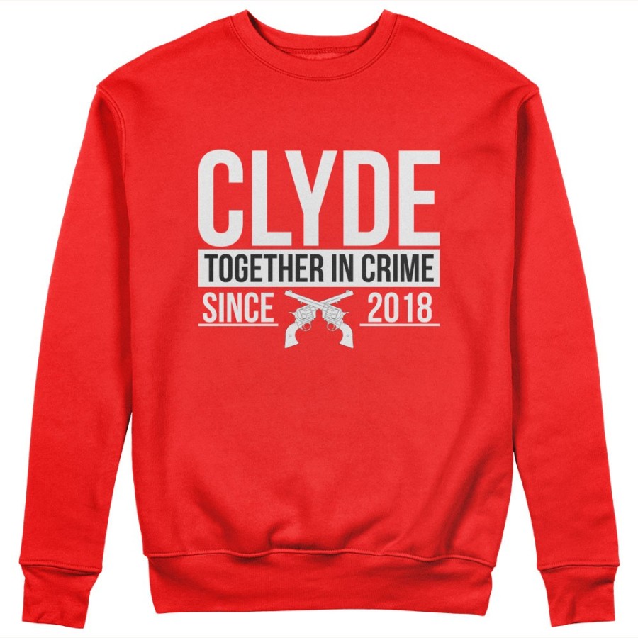 Felpa uomo personalizzata con anno clyde together in crime since Love