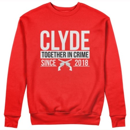 Felpa uomo personalizzata con anno clyde together in crime since Love