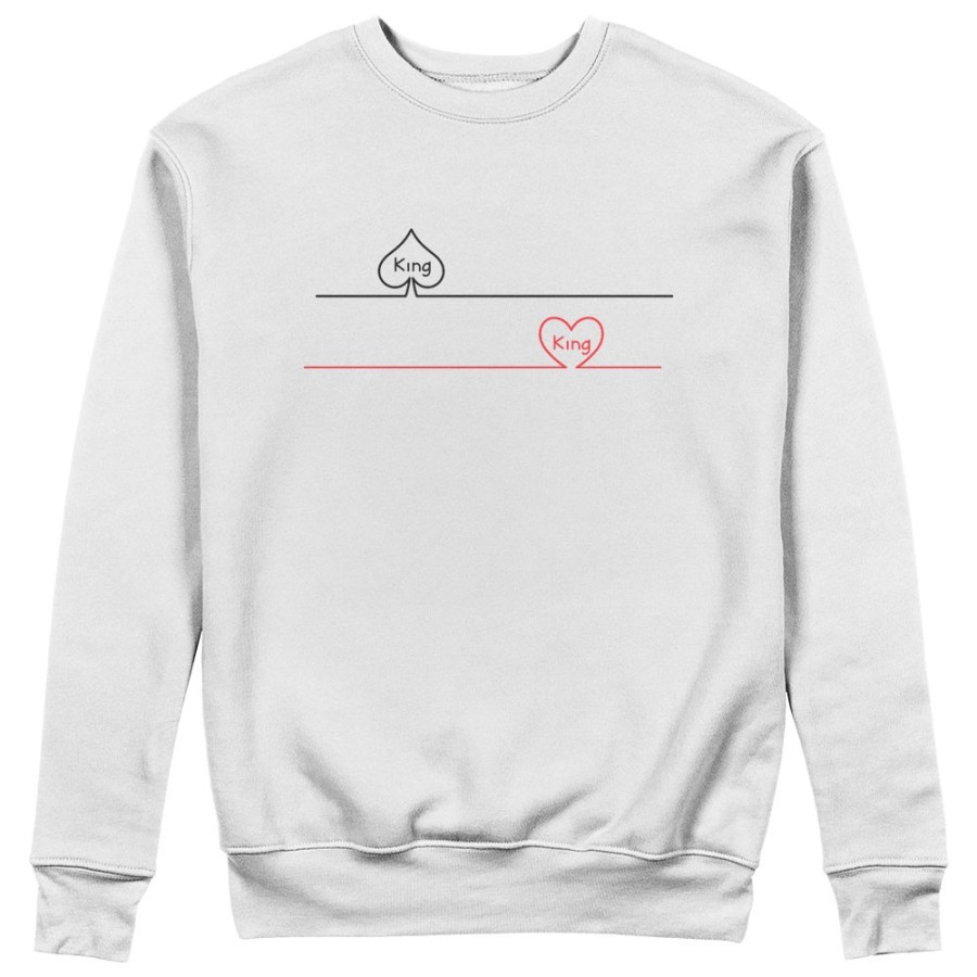 Felpa uomo personalizzabile con nome king picche e cuori Love