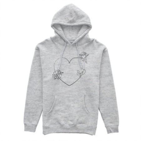 Felpa uomo personalizzabile con nome cuore stilizzato con cupido Love
