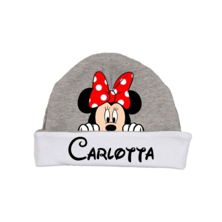 Cappello personalizzato con nome minnie che esce dalla tasca