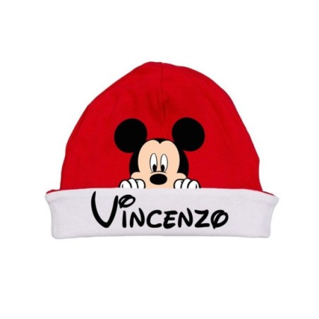 Cappello personalizzato con nome topolino che esce dalla tasca Cartoon