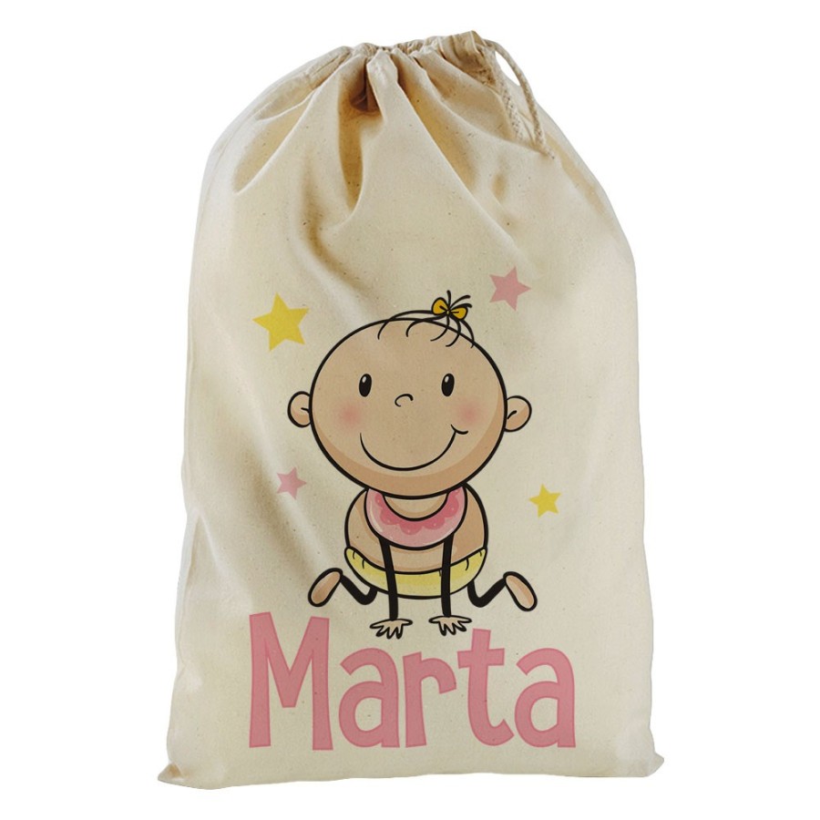 Sacchetto nascita bimbo personalizzato con nome bimbo bimba stellare Divertenti