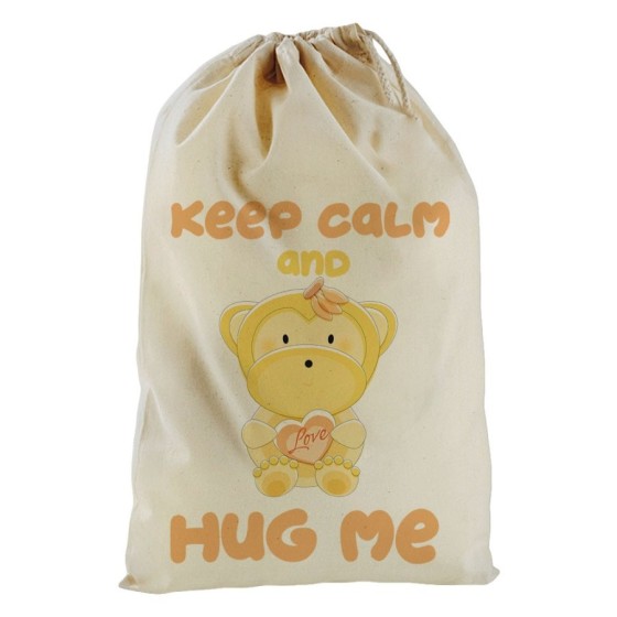 Sacchetto nascita bimbo keep calm and hug me Divertenti