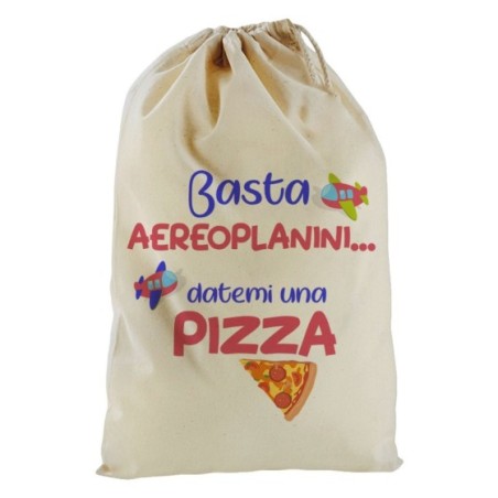 Sacchetto nascita bimbo basta aeroplanini datemi una pizza