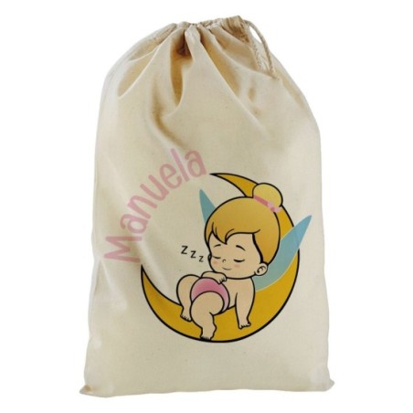 Sacchetto nascita bimba personalizzato con nome baby trilli