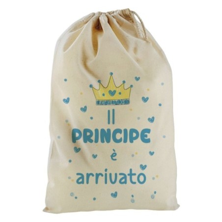 Sacchetto nascita bimbo il principe è arrivato
