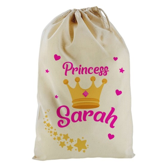 Sacchetto nascita bimbo personalizzato con nome prince princess con corona Divertenti