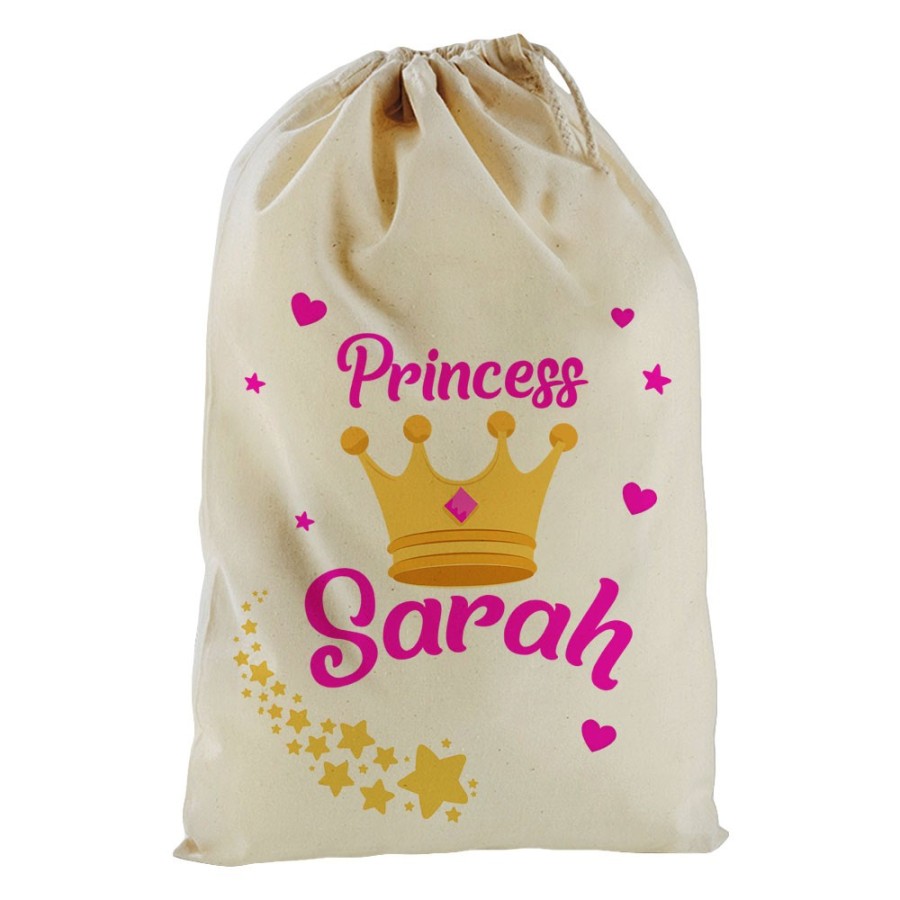 Sacchetto nascita bimbo personalizzato con nome prince princess con corona Divertenti