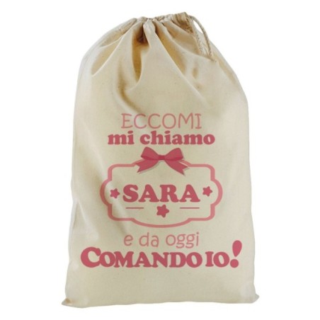Sacchetto nascita bimbo personalizzato con nome da oggi...