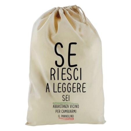 Sacchetto nascita bimbo se riesci a leggere sei...