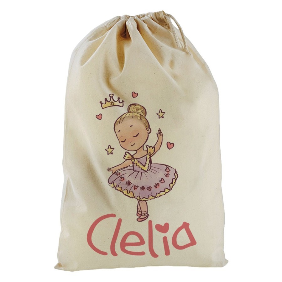 Sacchetto nascita bimba personalizzato con nome baby ballerina Divertenti