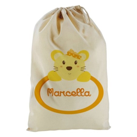 Sacchetto nascita bimba personalizzato con nome topolina
